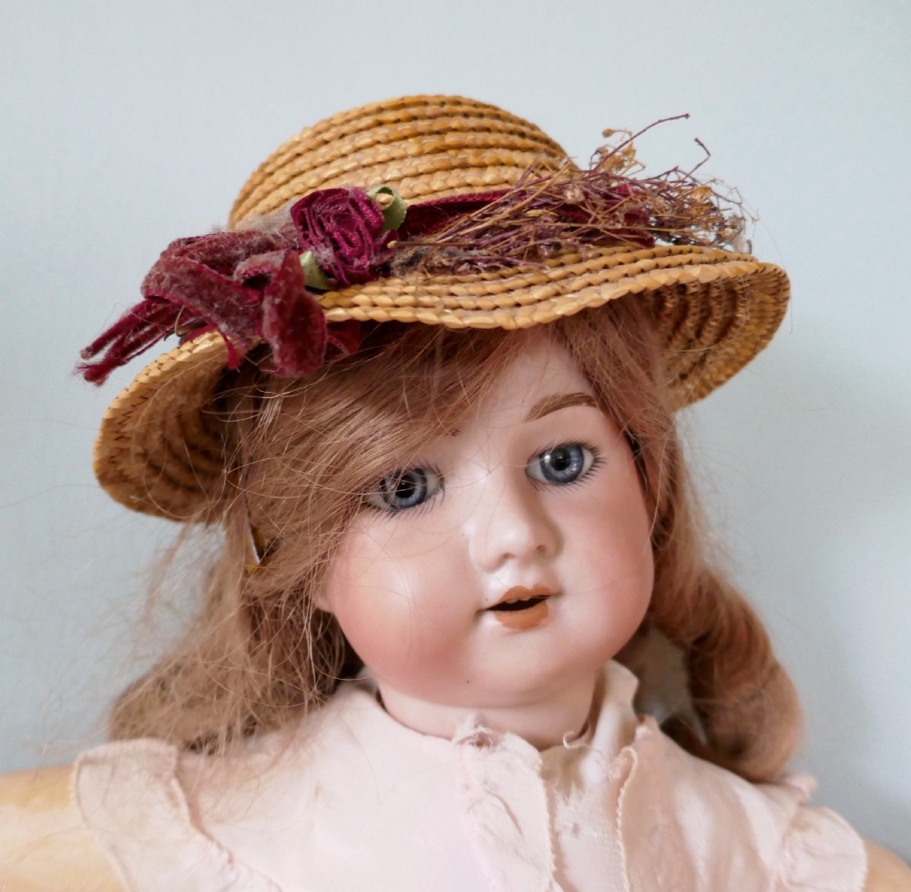19th Century Character Doll with Wig and Clothes  View II