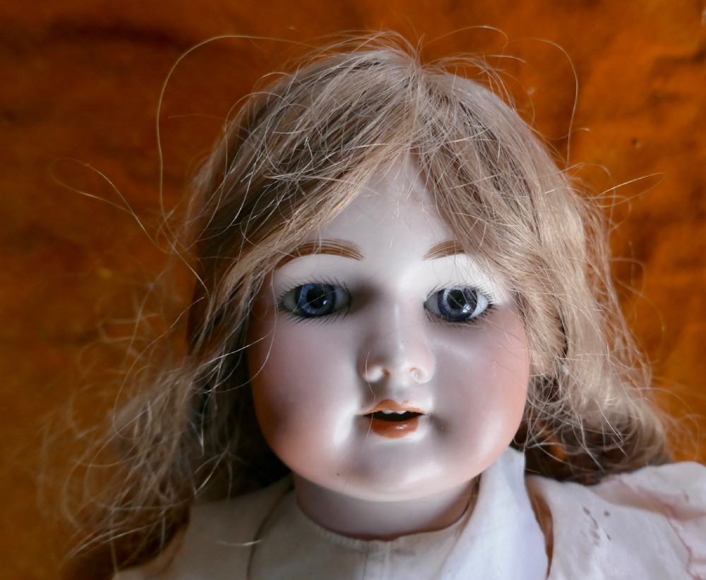 19th Century Character Doll with Wig and Clothes  View III
