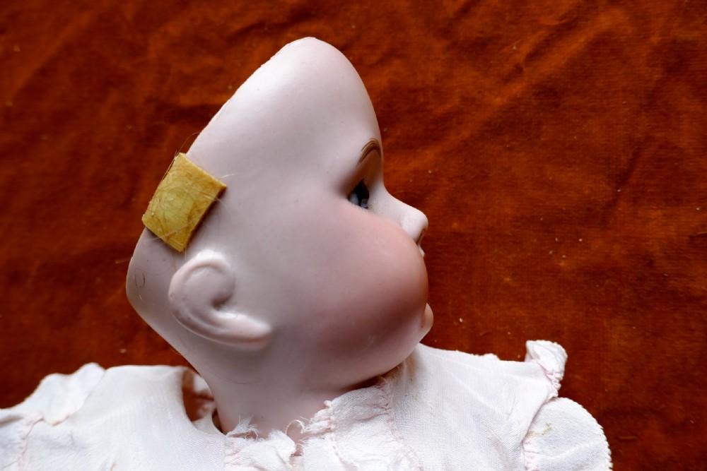 19th Century Character Doll with Wig and Clothes  View V