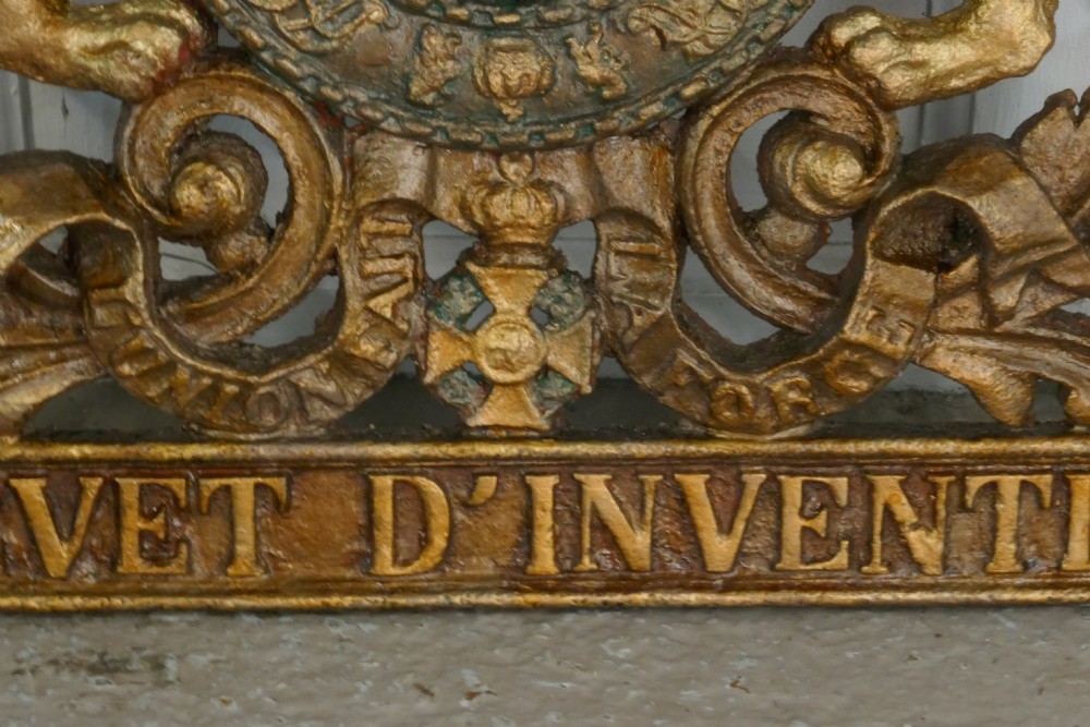 Belgian Cast Iron Heraldic Coat of Arms Shield View III