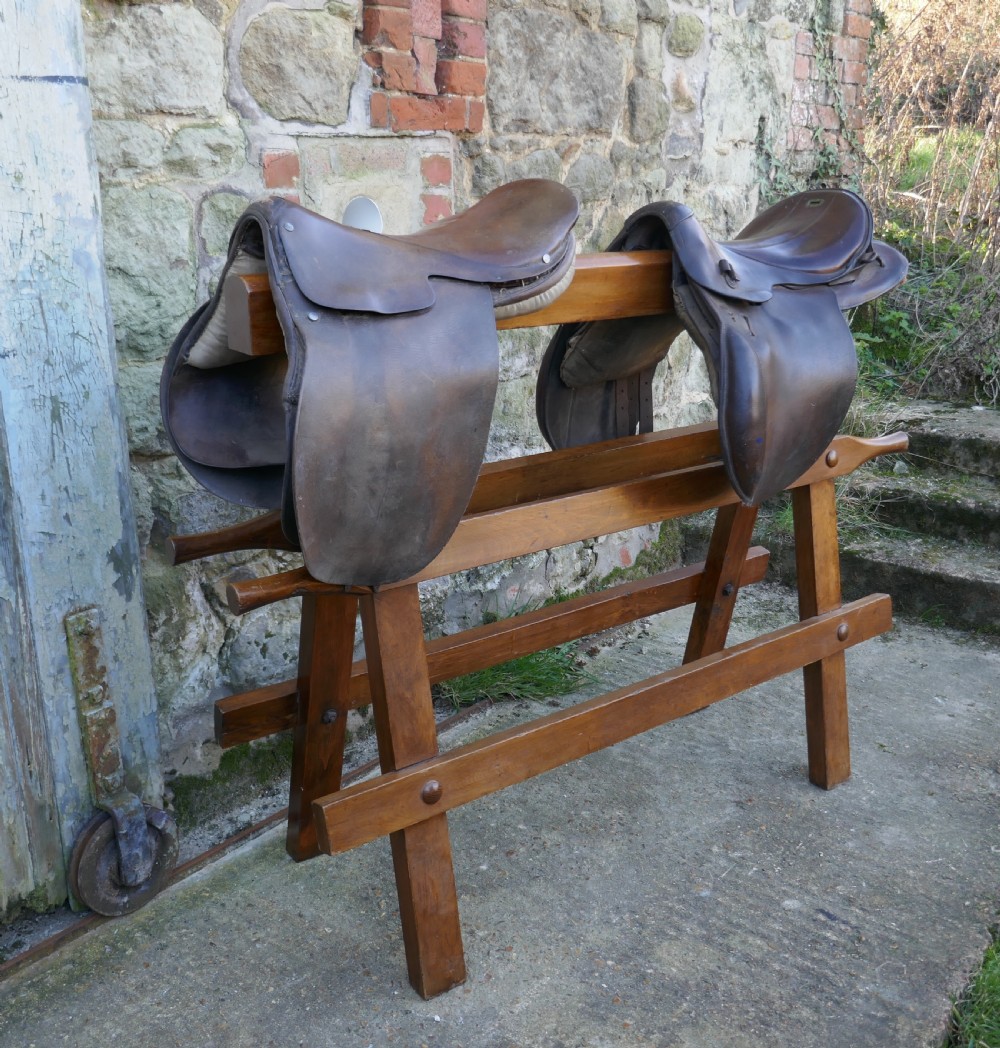 Heavy 19th Century Saddle Rack View V