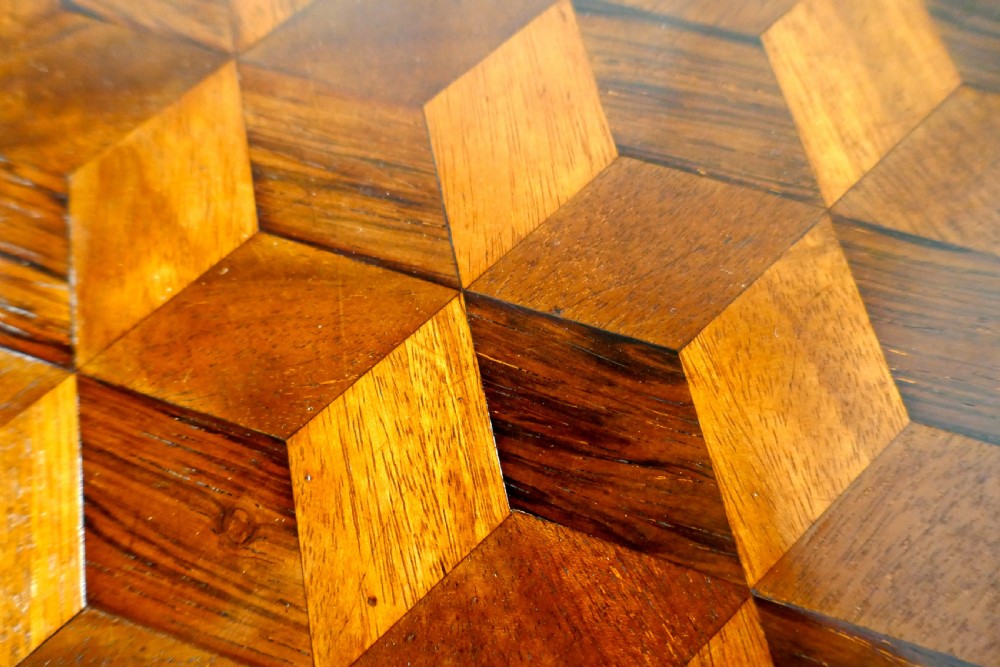 Unusual Inlaid Wine or Occasional Table View II