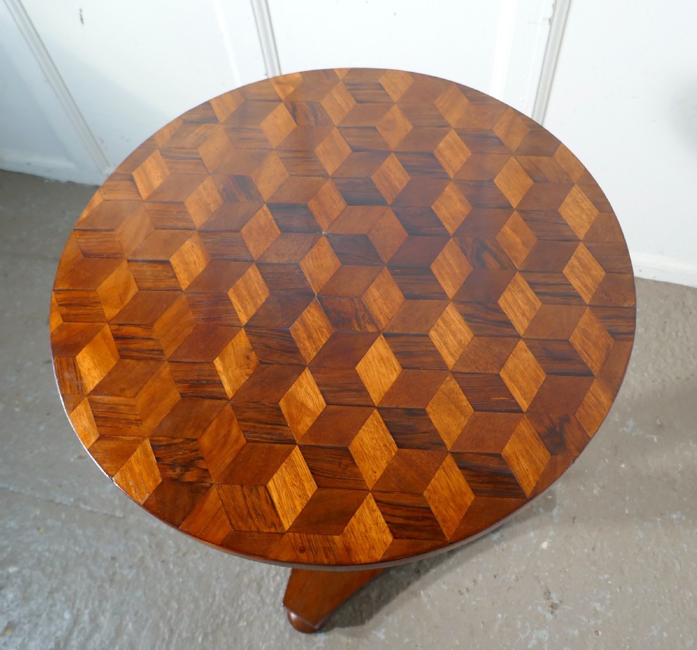 Unusual Inlaid Wine or Occasional Table View V