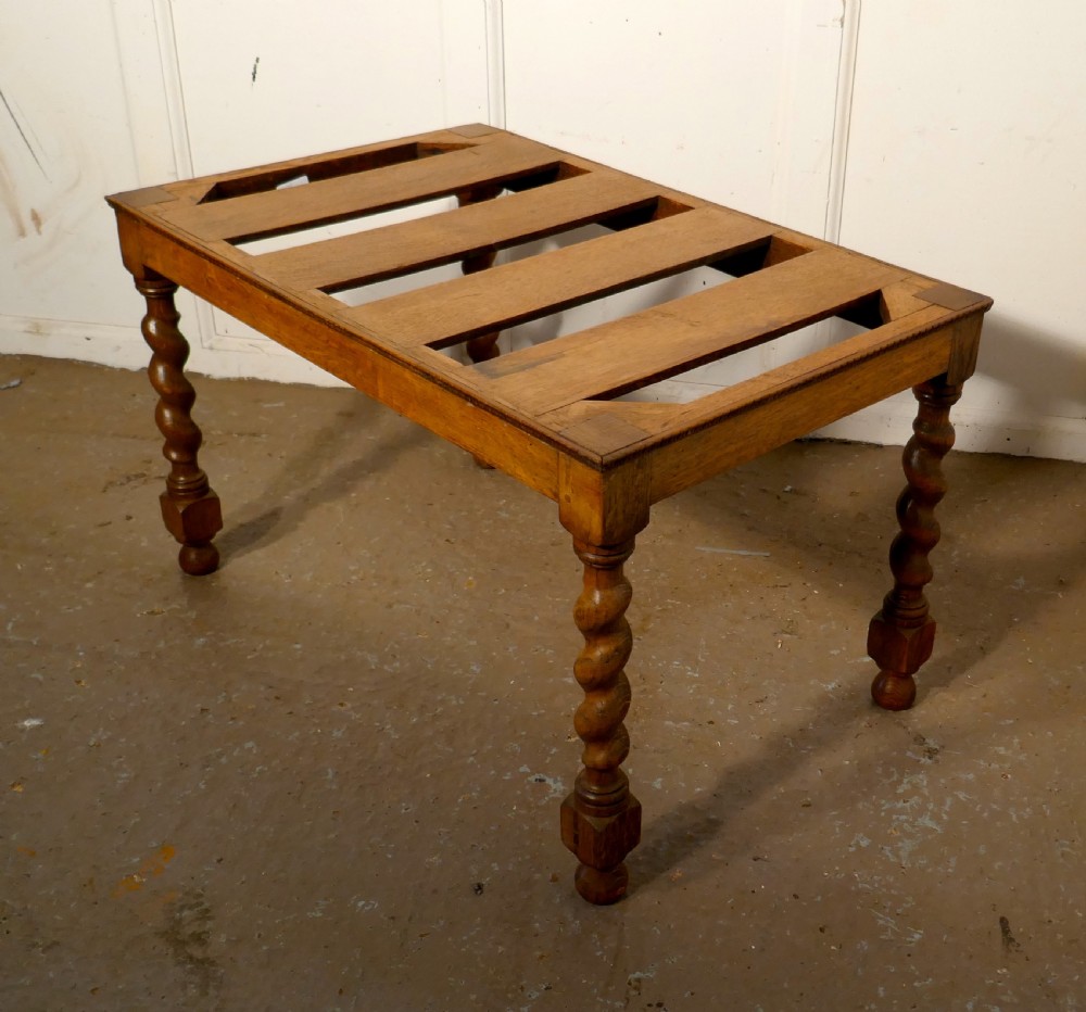  Victorian Oak Luggage Rack, Suitcase Stand