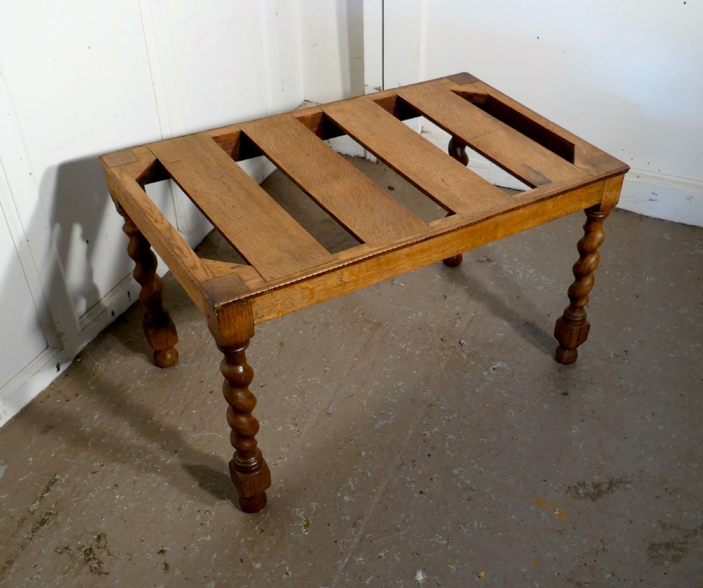  Victorian Oak Luggage Rack, Suitcase Stand View II