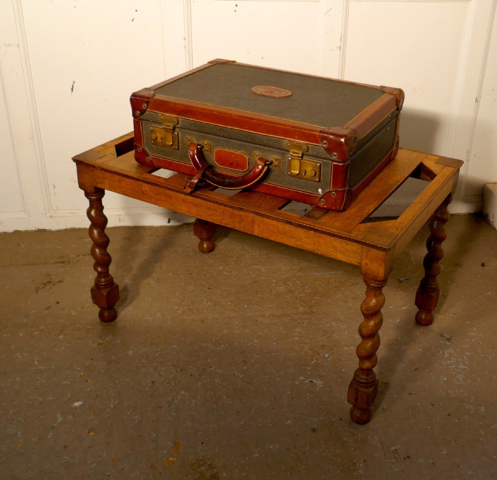  Victorian Oak Luggage Rack, Suitcase Stand View V