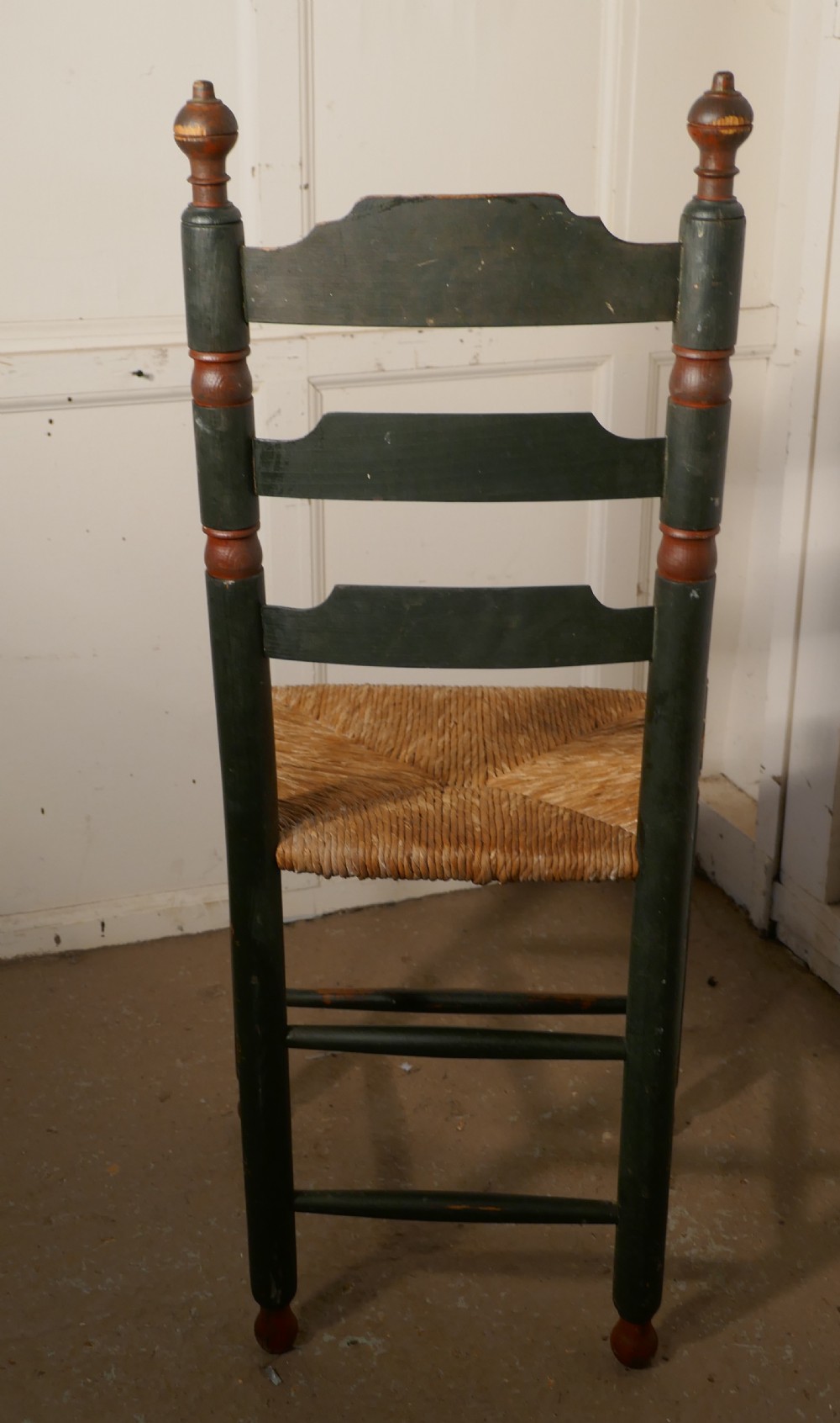 Painted Folk Art European Ladder-back Chair  View IV