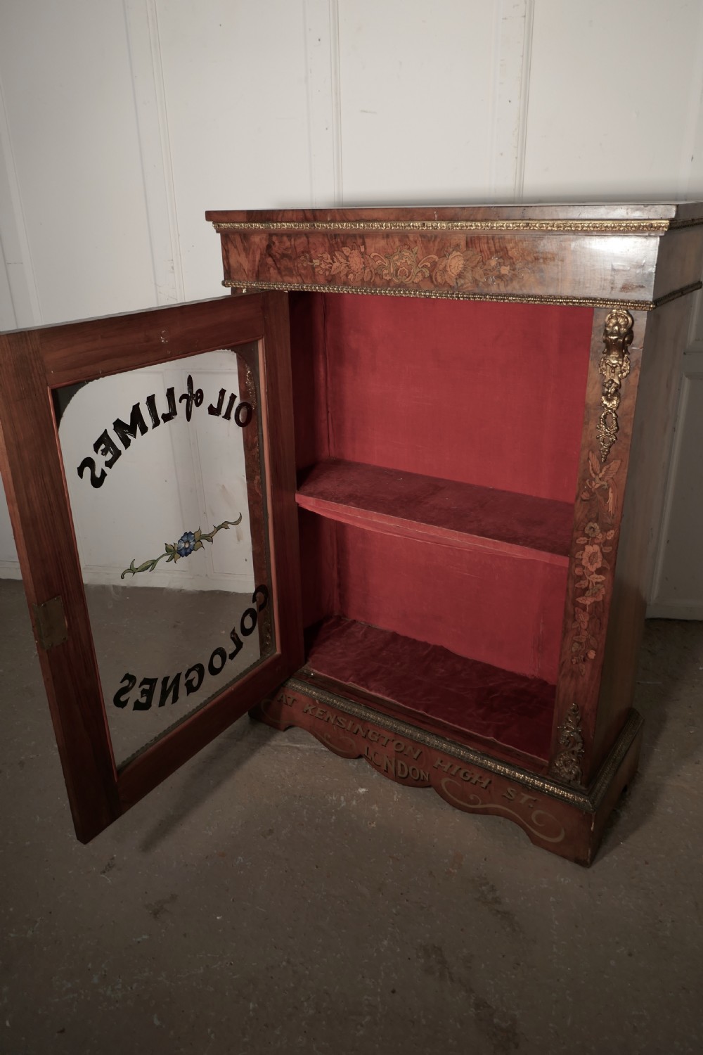 Superb Figured Walnut Perfume Cabinet from Barkers of Kensington View II