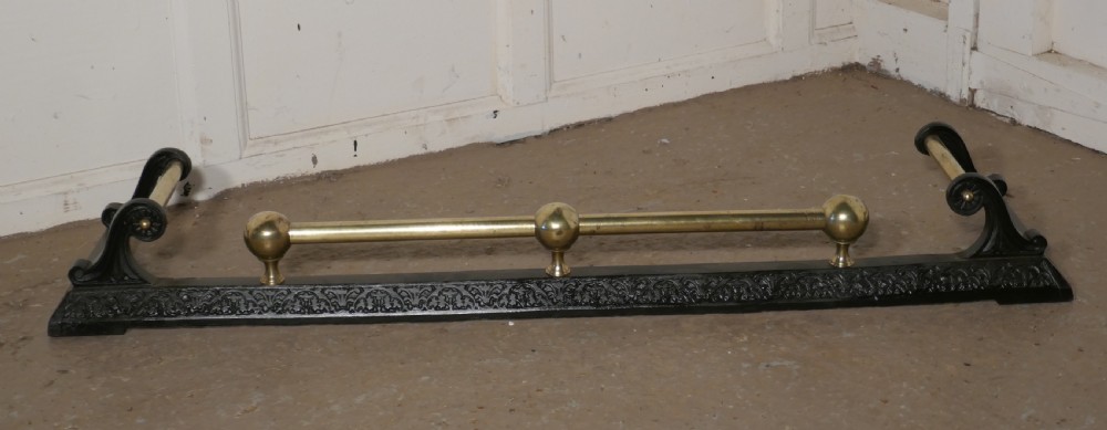 Victorian Brass and Iron Fender  View VI