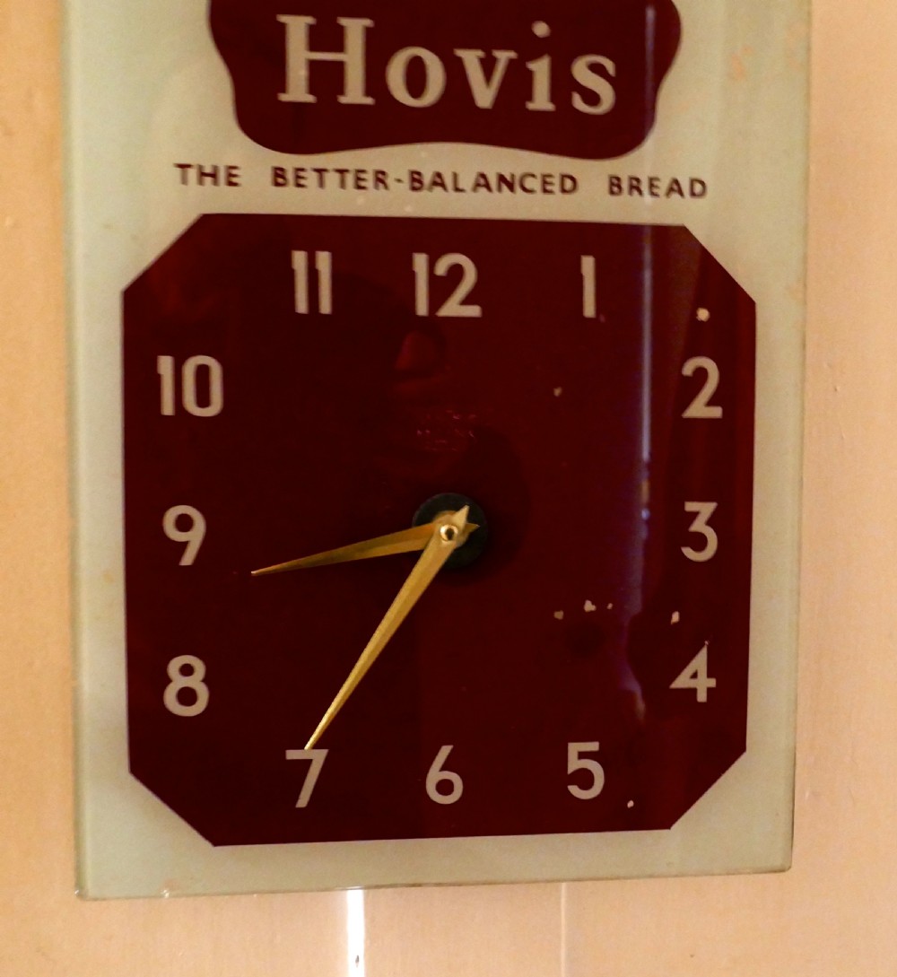 Hovis Smiths Painted Glass Advertising Clock View III