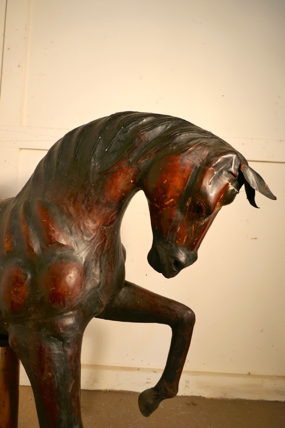 Large Arts and Crafts Leather Model of a Horse View IV