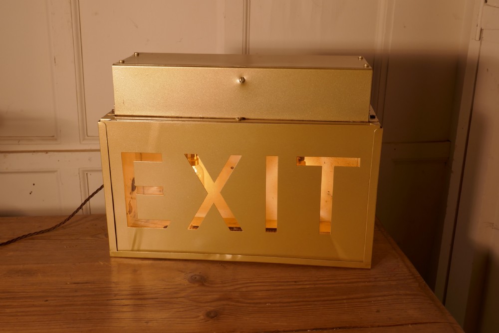 Gold Odeon Cinema EXIT Sign Electric Light  View IV