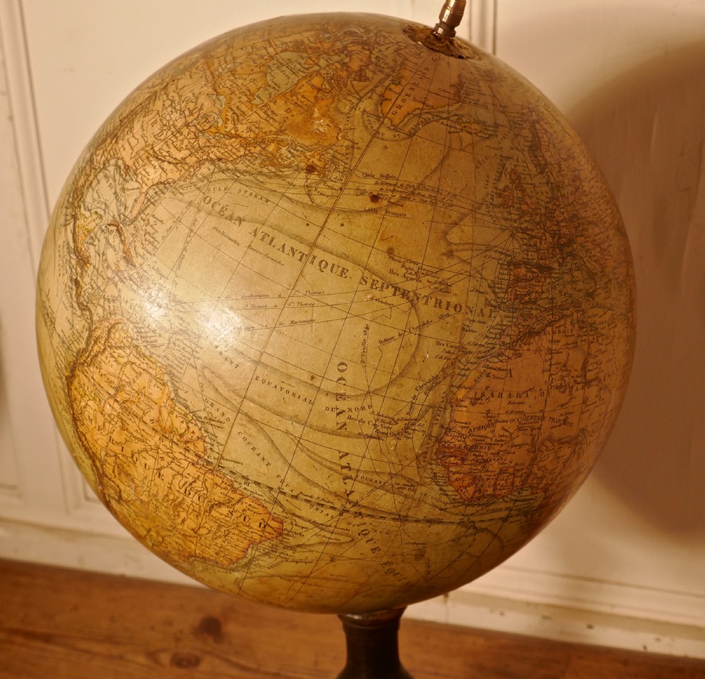 A Set of French 19th Century Globes by G Thomas, Terrestre and Metrique View VI