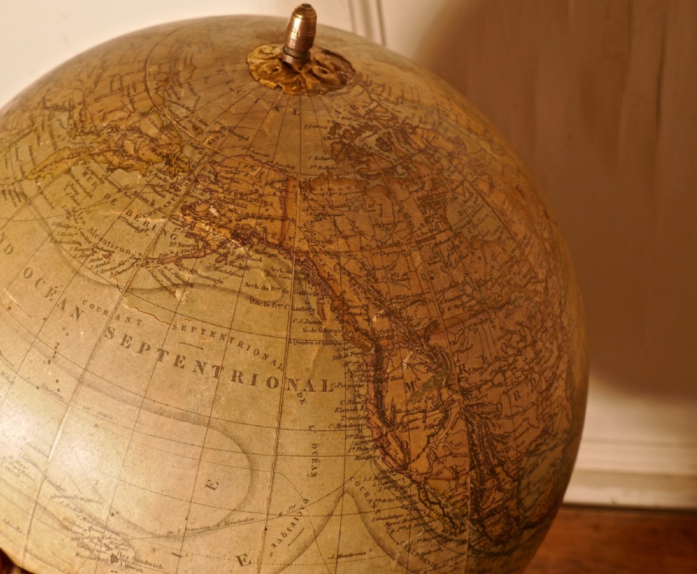 A Set of French 19th Century Globes by G Thomas, Terrestre and Metrique View VIII