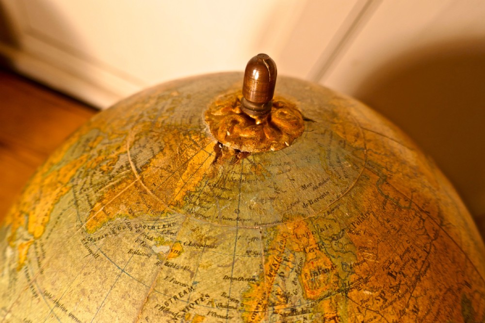 A Set of French 19th Century Globes by G Thomas, Terrestre and Metrique View XXI