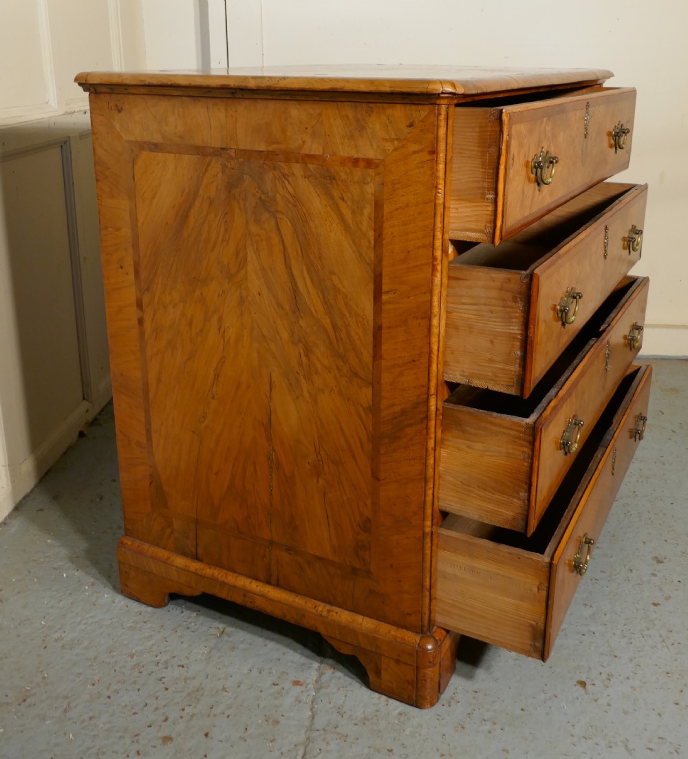 Georgian Inlaid Walnut Chest of Drawers  View V