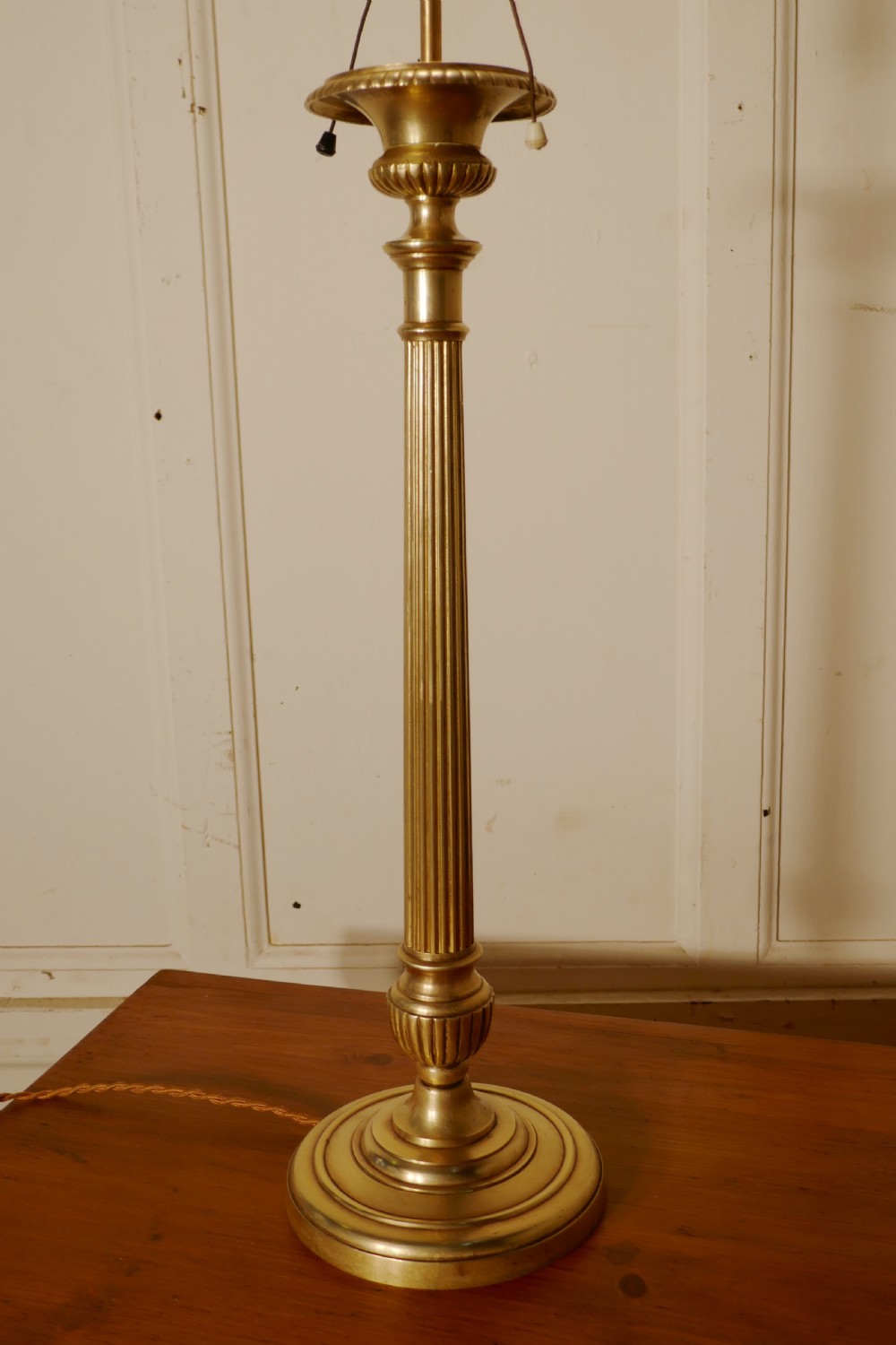 Tall French Brass Table Lamp View VII