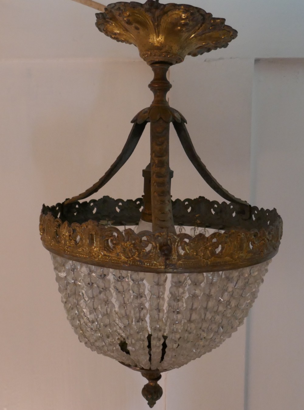 Beautiful French Empire Style Basket Chandelier