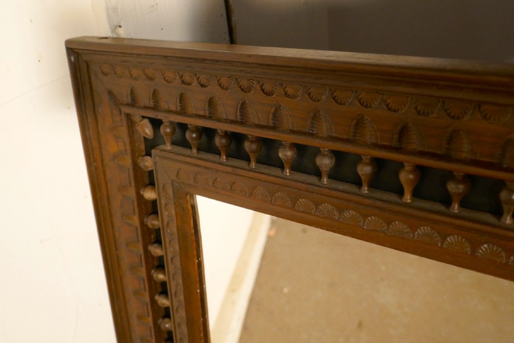 Pair of 19th Century French Bretton Oak Mirrors View II