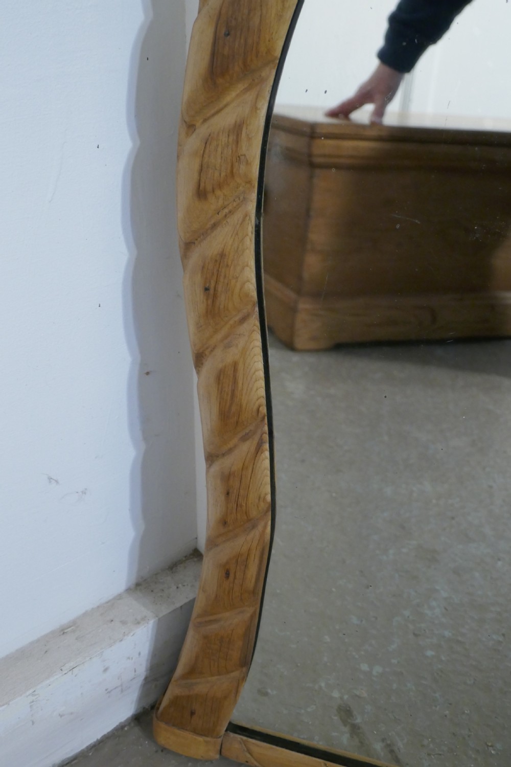 Victorian Carved Pine Over Mantle Mirror View II