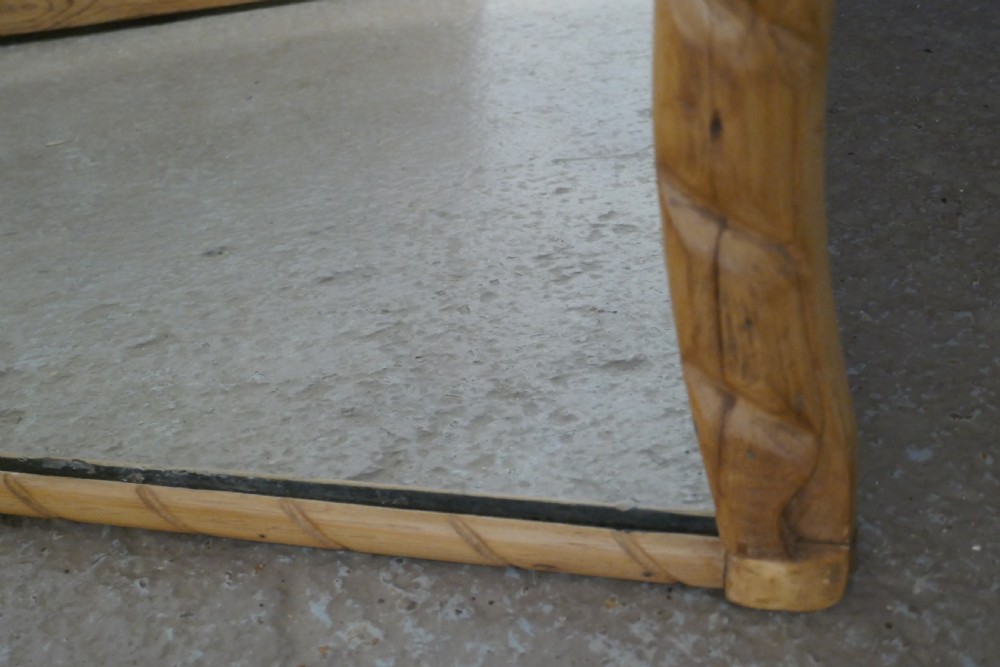 Victorian Carved Pine Over Mantle Mirror View IV