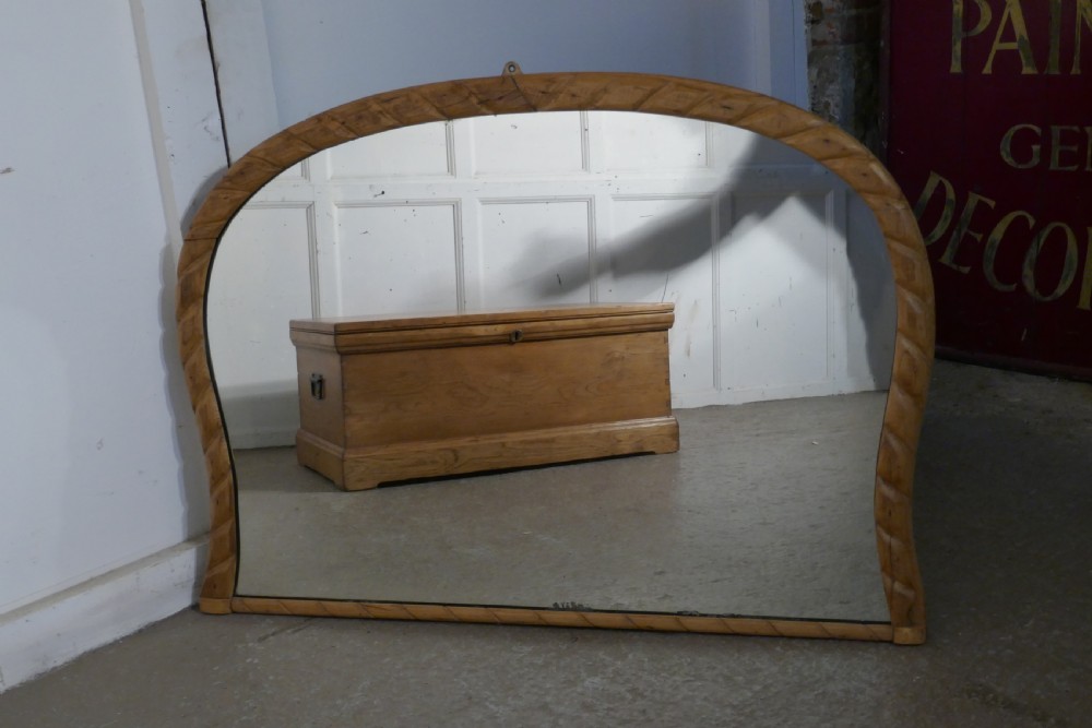 Victorian Carved Pine Over Mantle Mirror View V