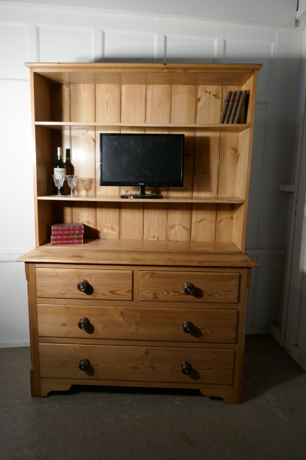 Victorian Batchelor’s or Garret Bookcase Chest of Drawers  View II