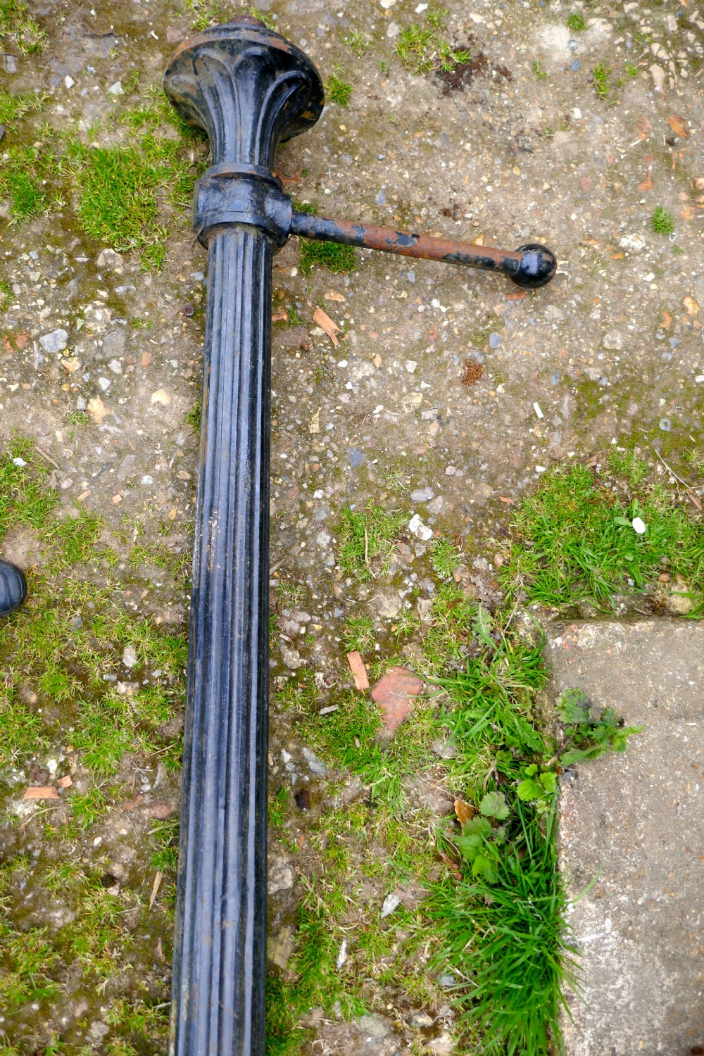 Victorian Cast Iron and Copper Street Lamp Post  View III