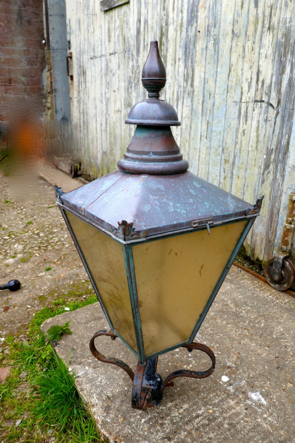 Victorian Cast Iron and Copper Street Lamp Post  View V