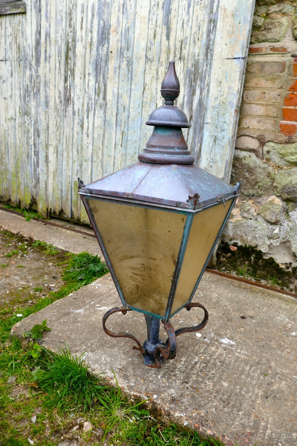 Victorian Cast Iron and Copper Street Lamp Post  View VI