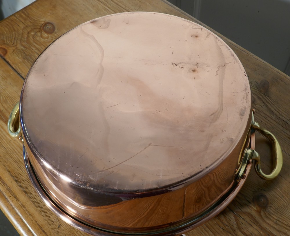 Large Early 19th Century Double Handled Copper Pan View II