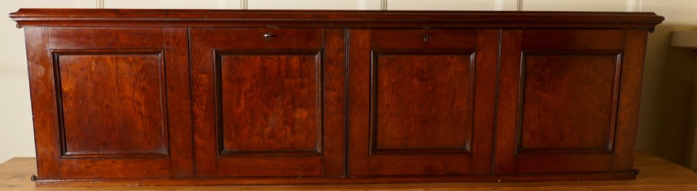 19th Century Long Mahogany Estate Cupboard Filing Drawers   View VI