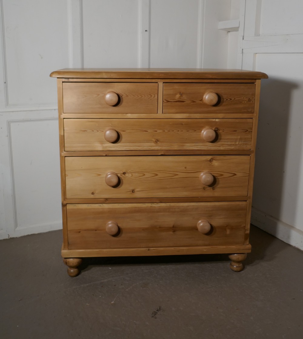 A Large Fully Restored Victorian Pine Chest of Drawers View V