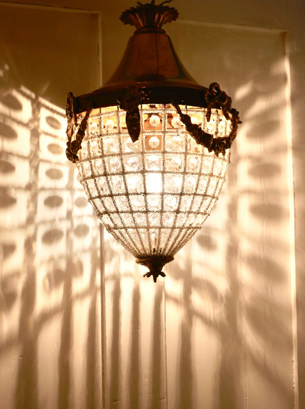 Beautiful French Baroque Style Basket Chandelier View IV