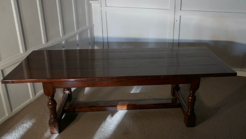 Superior Quality 8 Ft Oak Refectory Dining Table View II