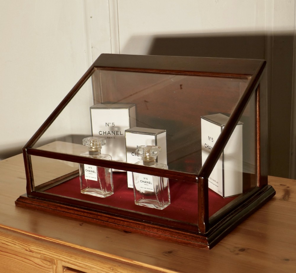 Victorian Mahogany Counter Top Jewellery Display Cabinet View V
