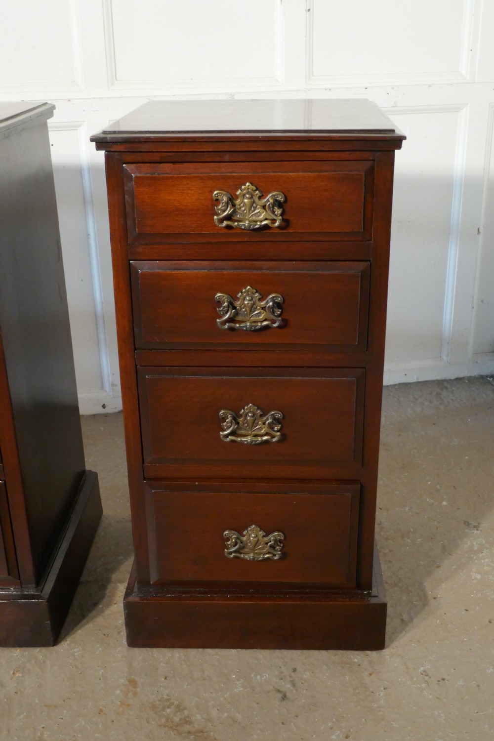A Pair of Georgian Style Mahogany Bedside Chest of Drawers View IV