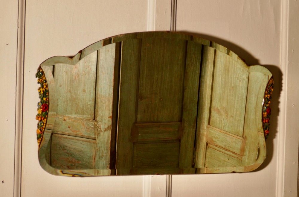 Art Deco Barbola Work Wall Mirror
