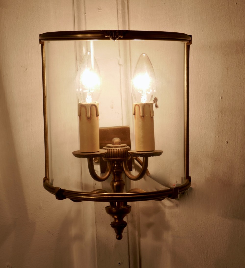French Twin Light Wall Lantern View V