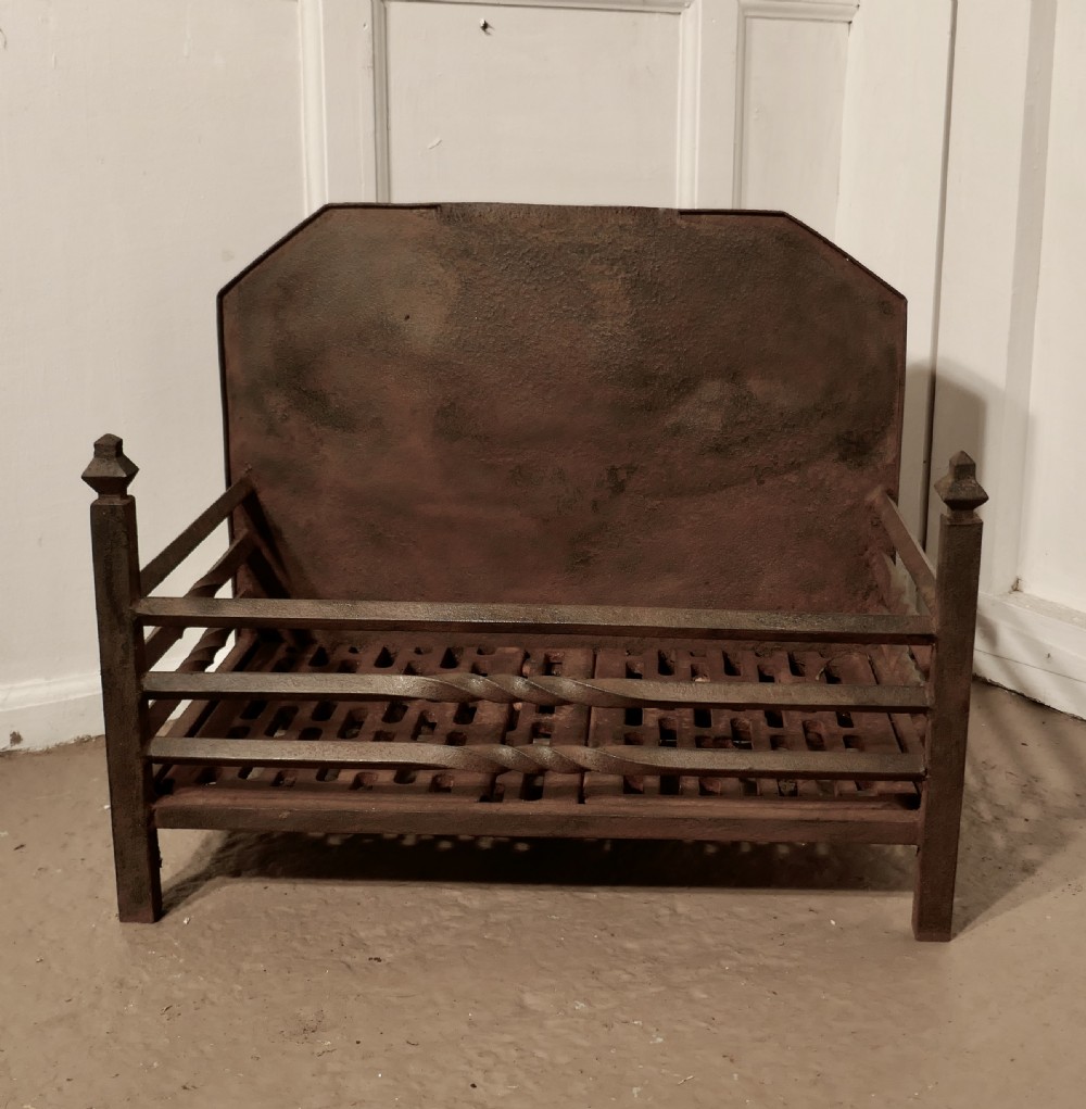 Large Free Standing Fire Basket, Iron Fire Grate View V