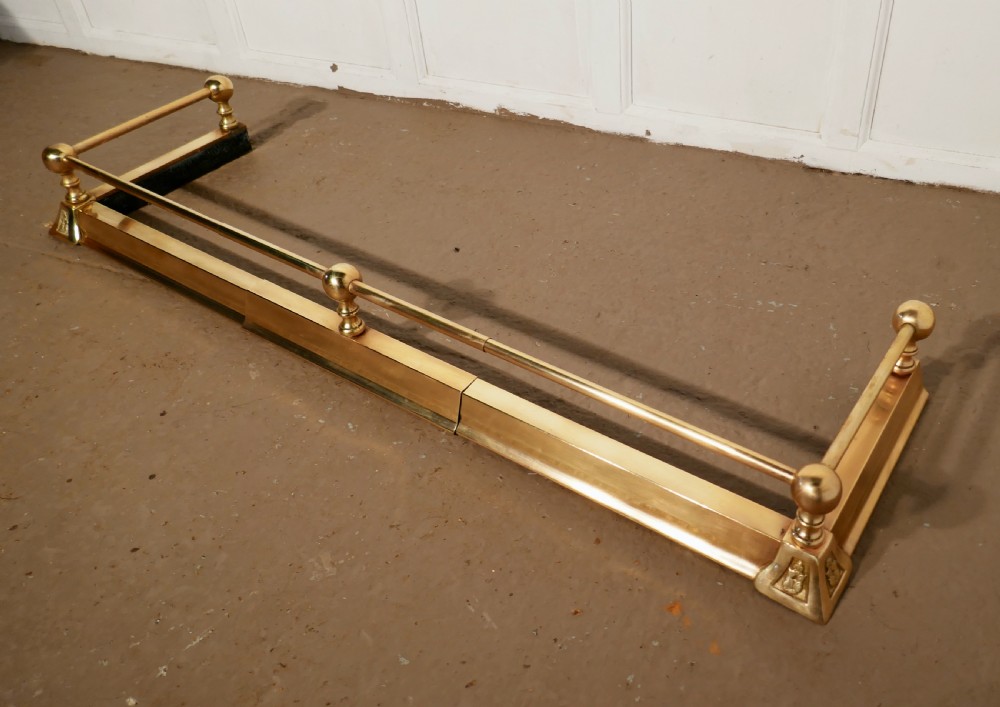 Large Victorian Extending Brass Fender  View VI