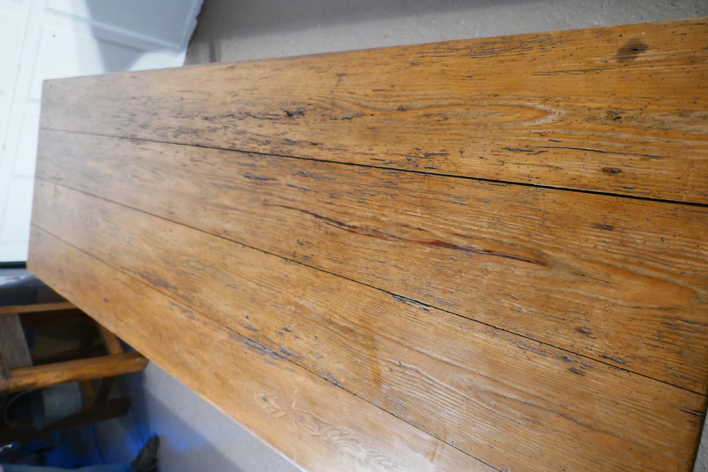 A Large French Very Rustic Pine Table View V