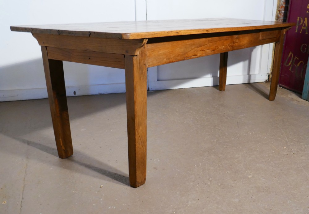 A Large French Very Rustic Pine Table View VI