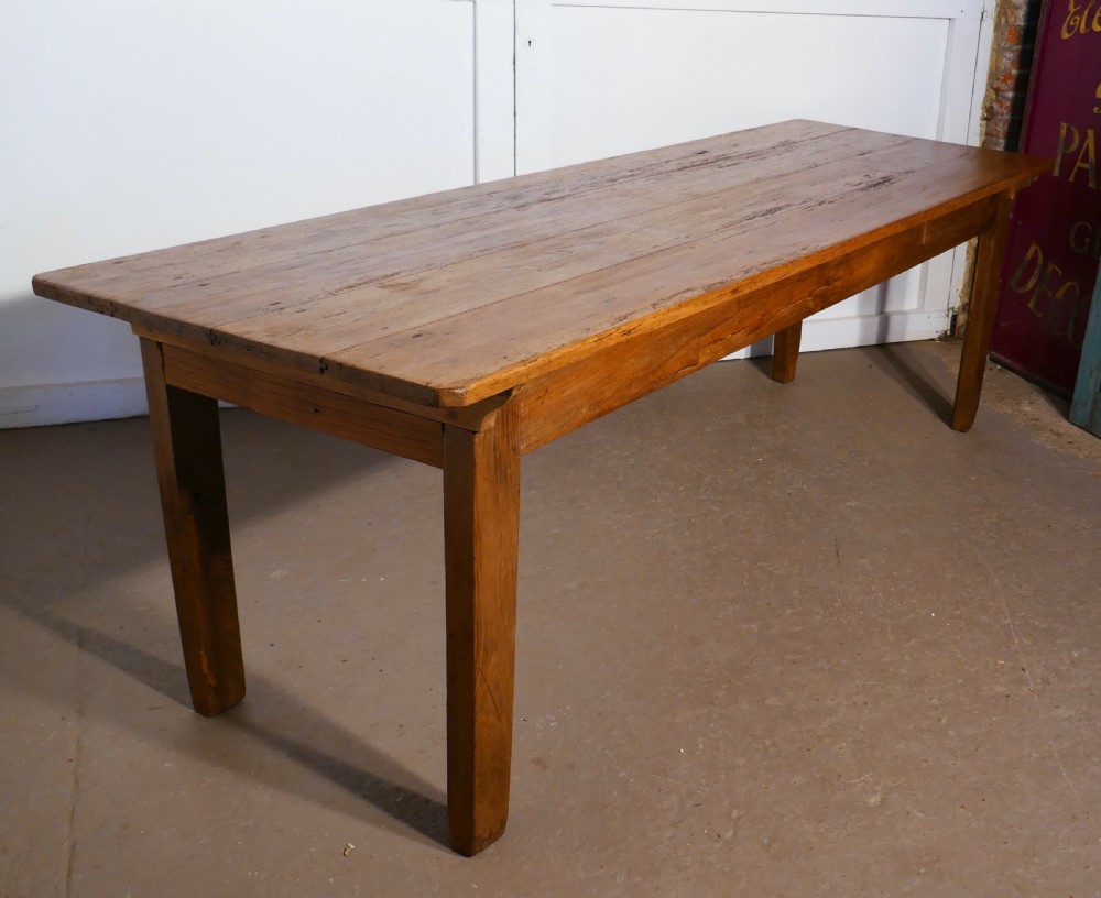 A Large French Very Rustic Pine Table View VII