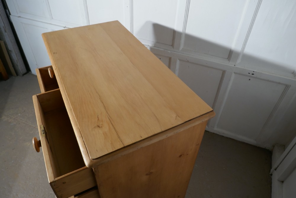 A Large Restored Victorian Pine Chest of Drawers View V