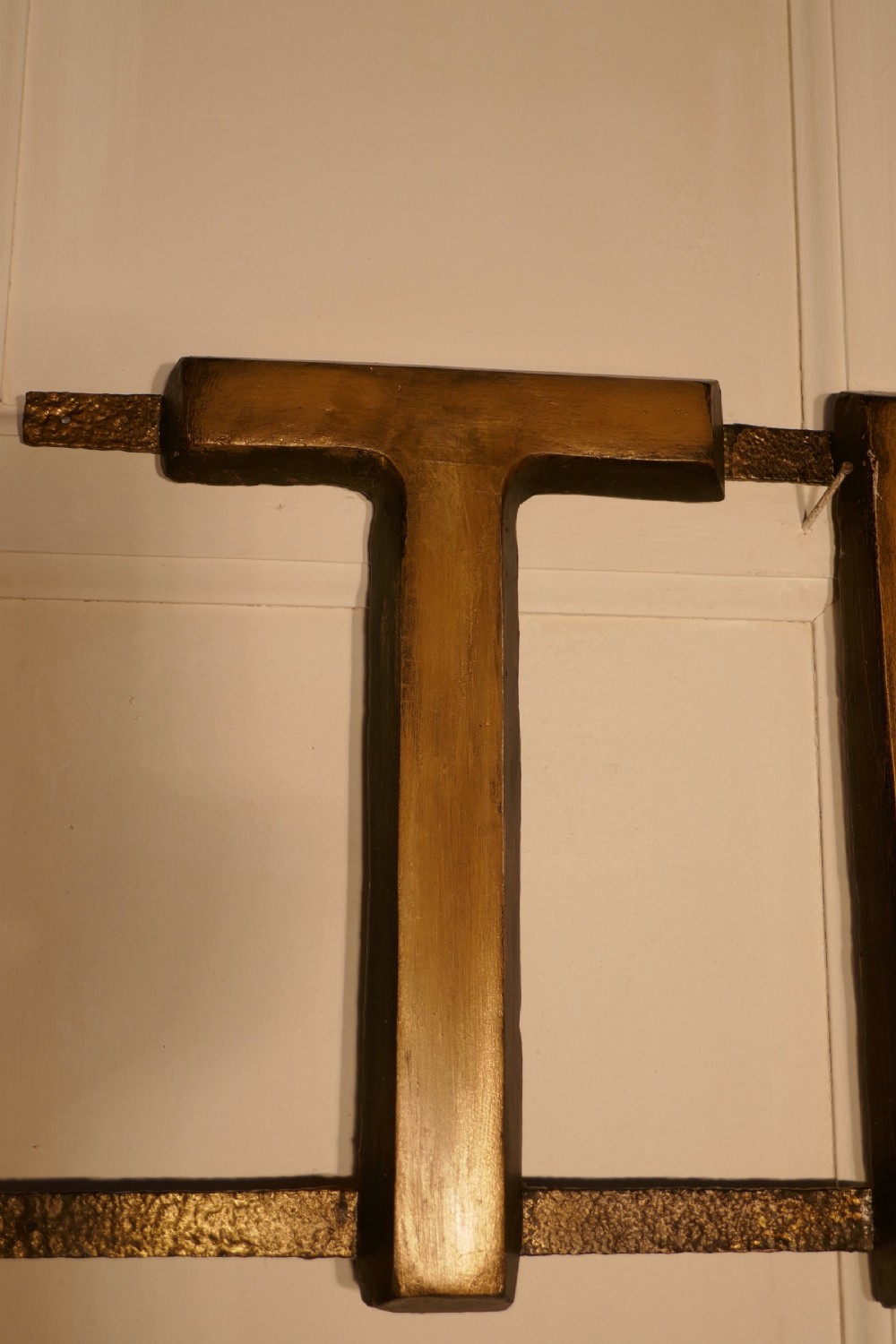 3 Dimensional Large Gilt Letter Wooden Tea Shop Sign  View II