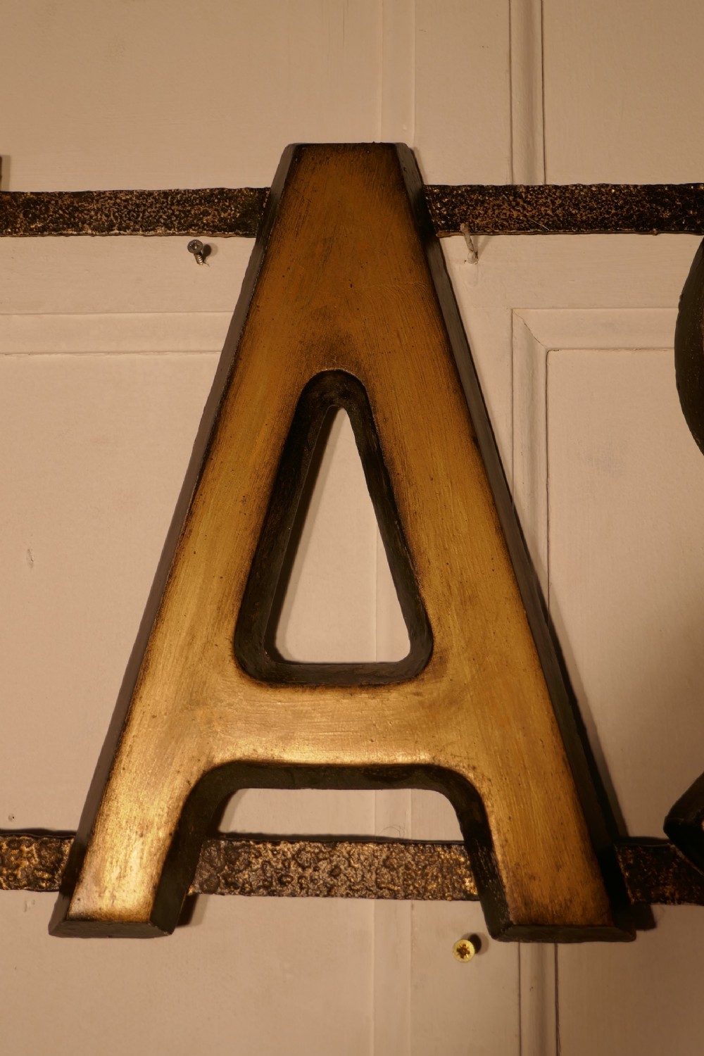 3 Dimensional Large Gilt Letter Wooden Tea Shop Sign  View III