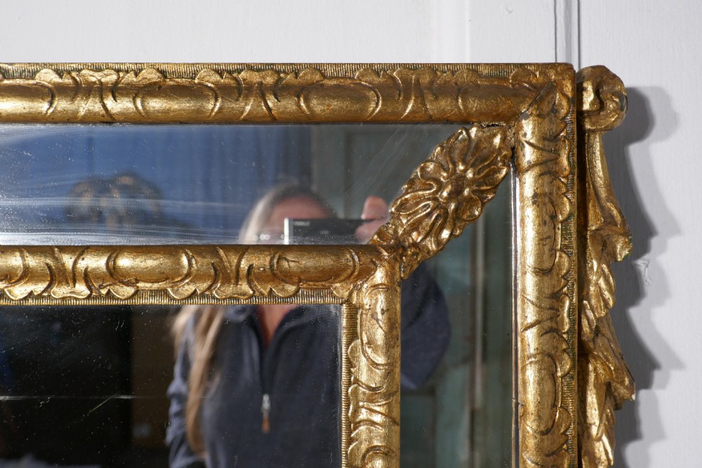 French Gilded Landscape Cushion Mirror View V