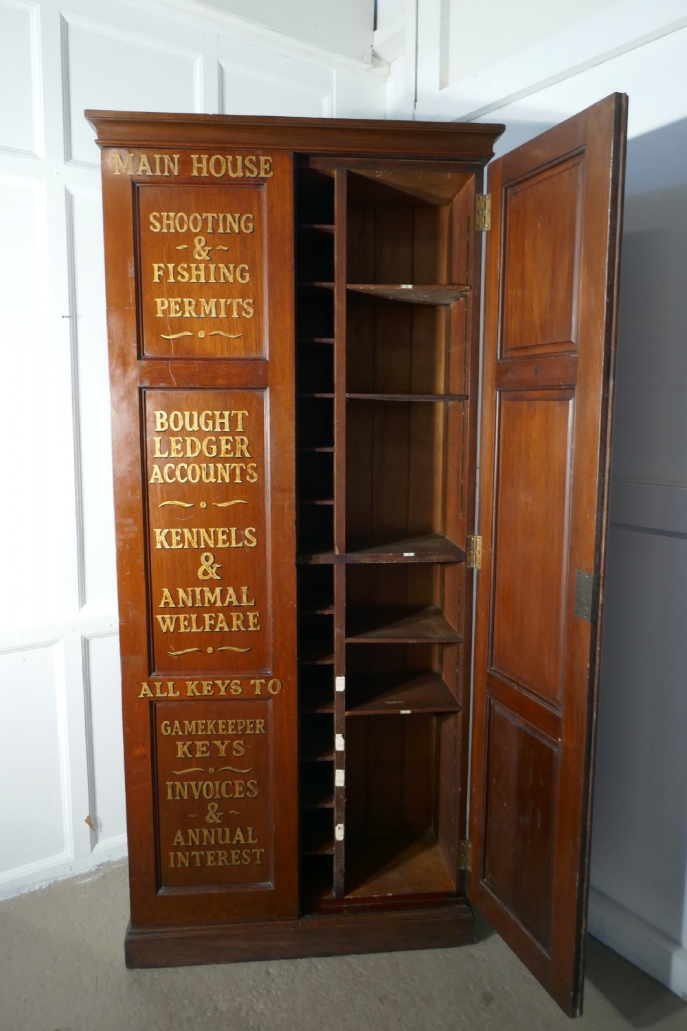 Tall Fitted 19th Century Mahogany Estate Cupboard View II