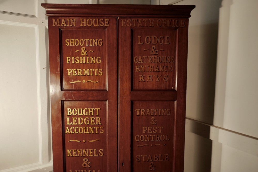 Tall Fitted 19th Century Mahogany Estate Cupboard View X